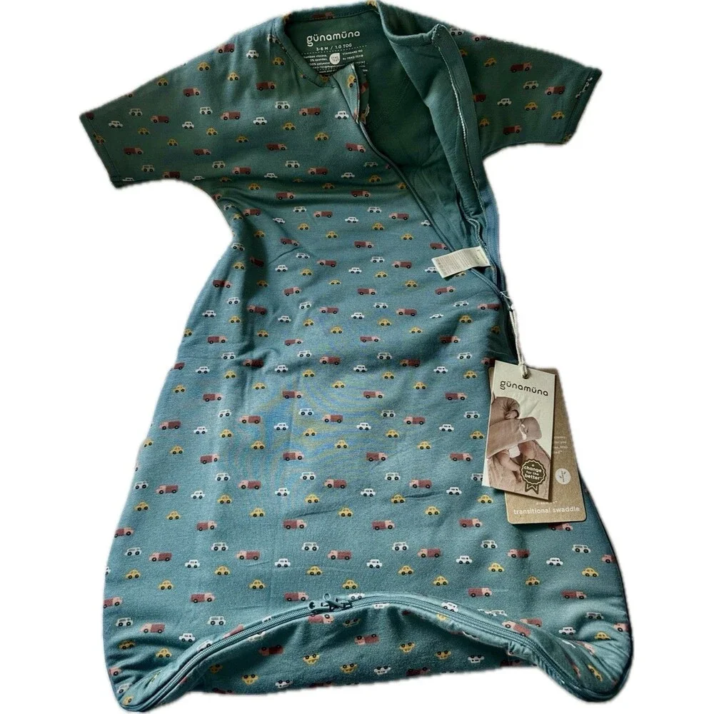 NWT  Gunamuna Tog 1.0 Bamboo Rayon Zipped  Swaddle Boy Sleep Bag